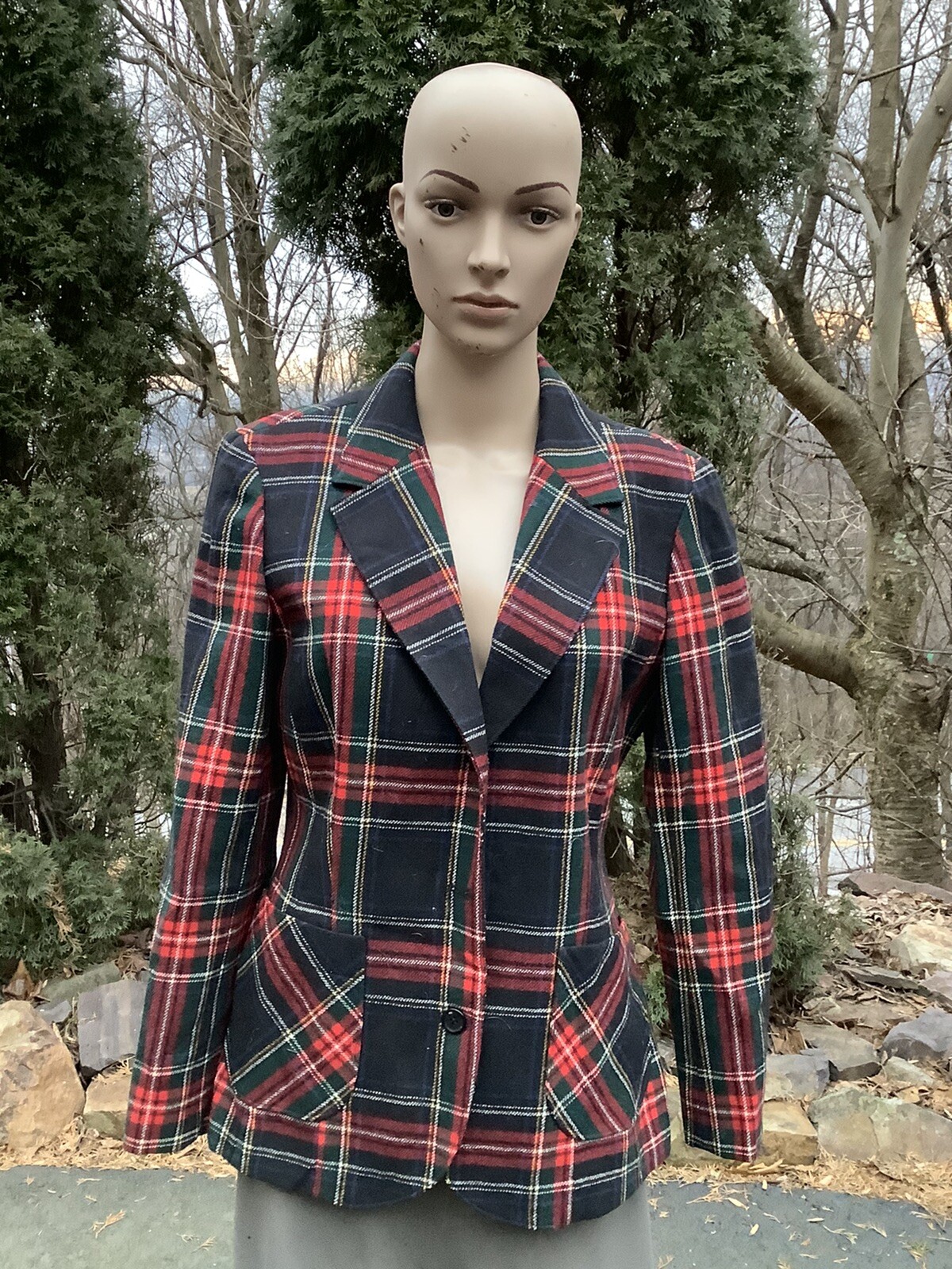 Vtg! PENDLETON Multicolor Plaid Lined Button-Up W… - image 1