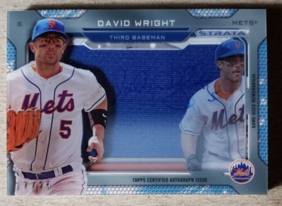 2014 Topps Strata Signature Relic David Wright Auto Jersey /25 Mets Autograph