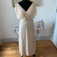 JB Jasmine Bridesmaids poly chiffon V neck long dress gown in sandstone color 4