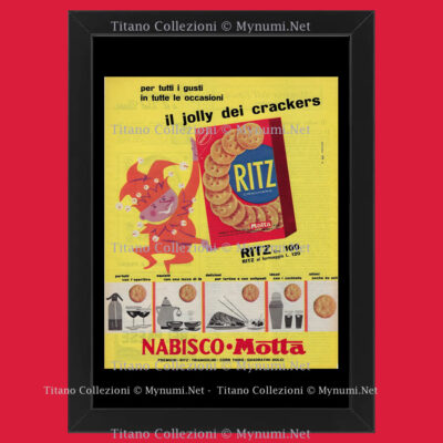 50er Jahre * Original Werbung ''Nabisco Motta, Ritz der Joker der Cracker'' Cor