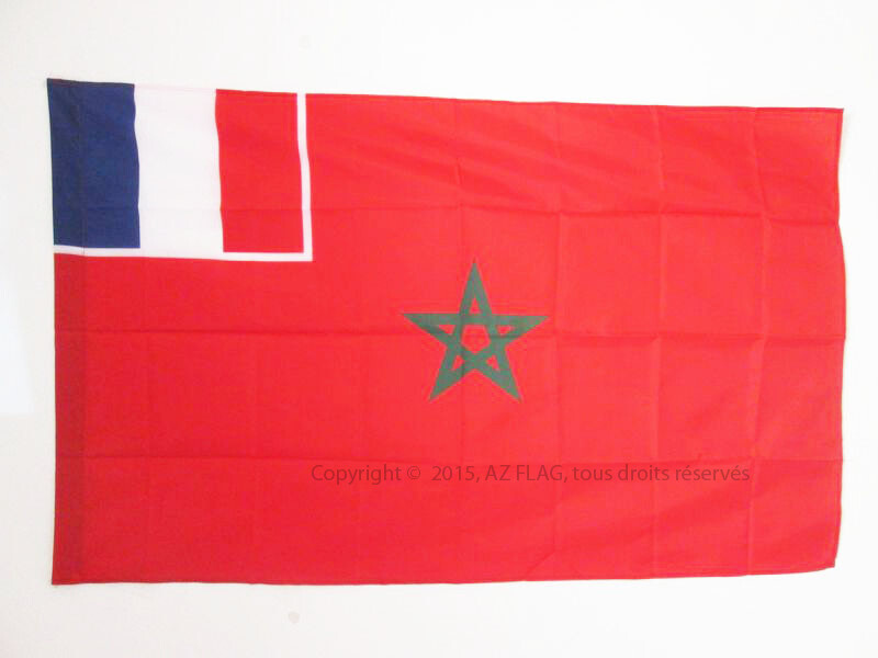 Drapeau Protectorat Français Maroc 1912-1956 de 150x90cm parfait pour décorer un salon de collection