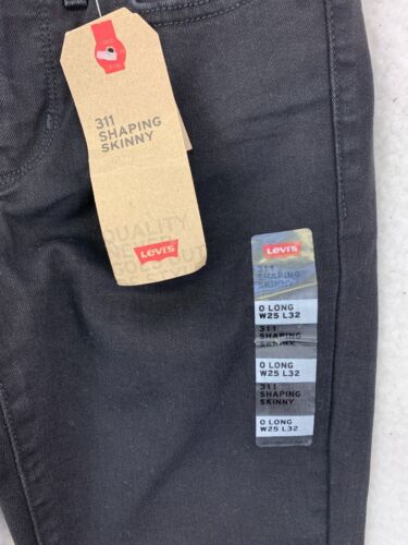 Levi's Women's 311 Shaping Skinny Jeans Size 25L32 Black Mid Rise NWT - Picture 3 of 9