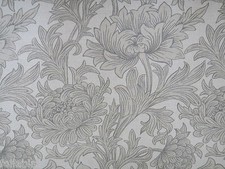 WILLIAM MORRIS CURTAIN FABRIC  "Chrysanthemum Toile" 3.4 METRES SISAL/CANVAS