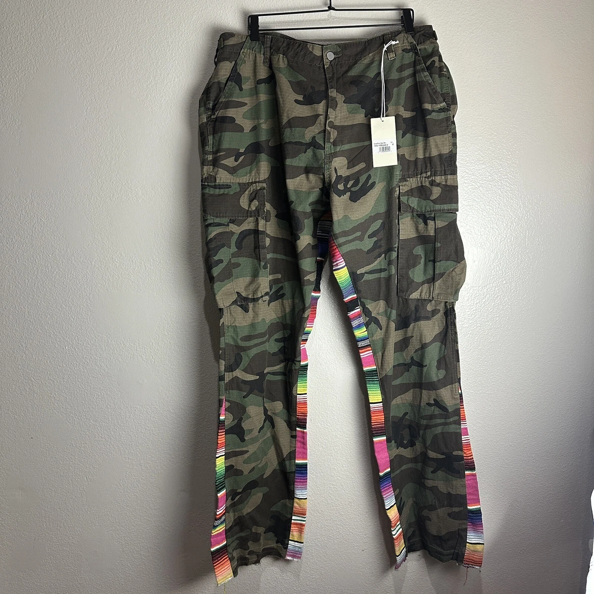 MNML Serape Bootcut Cargo Pants Camo Size 42