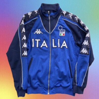 Italie Sweat à Capuche Gagnant FZ - Bleu Marine/Doré
