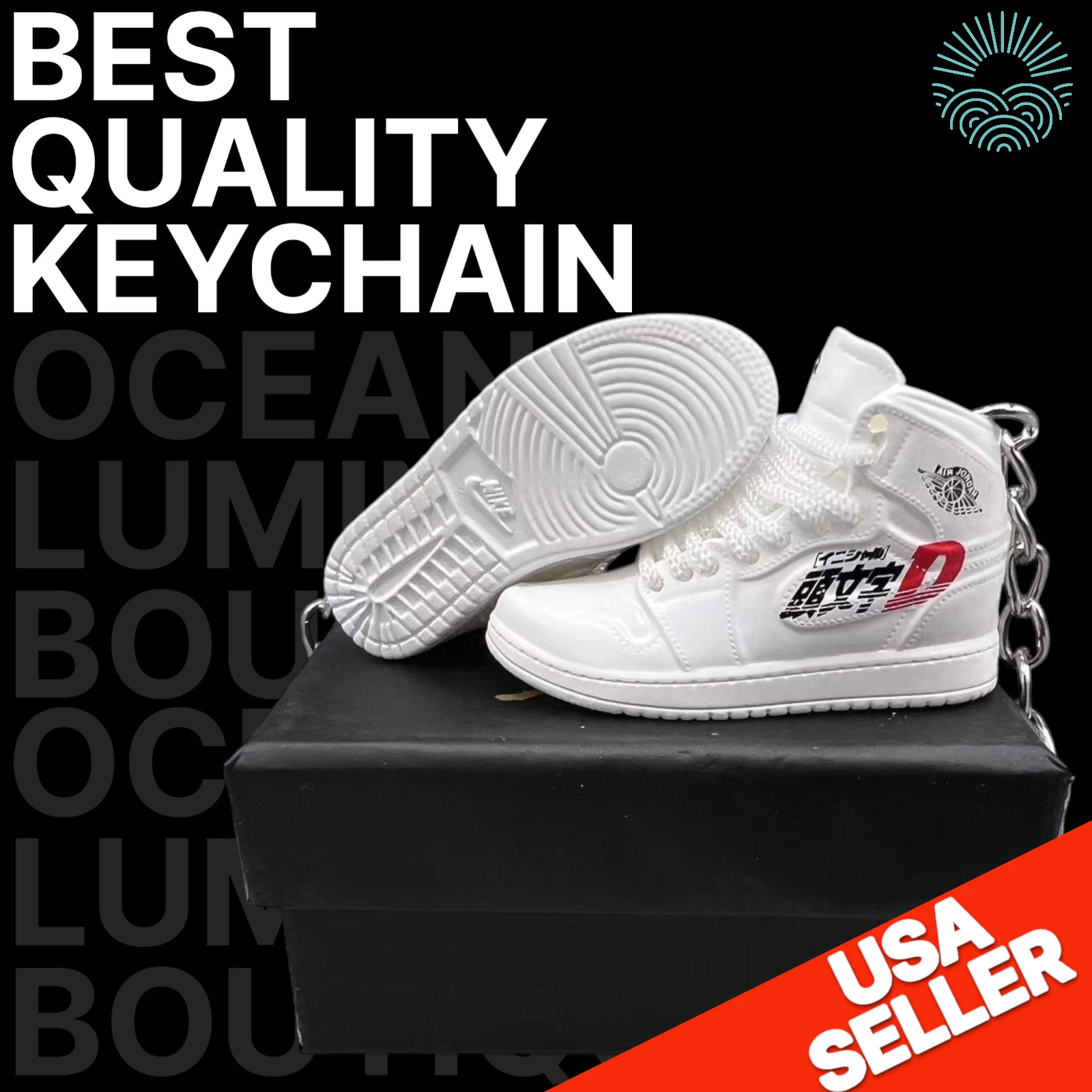 Porte clés Mini Baskets Air Jordan 3D, Baskets Basket de Collection, Options Boîte