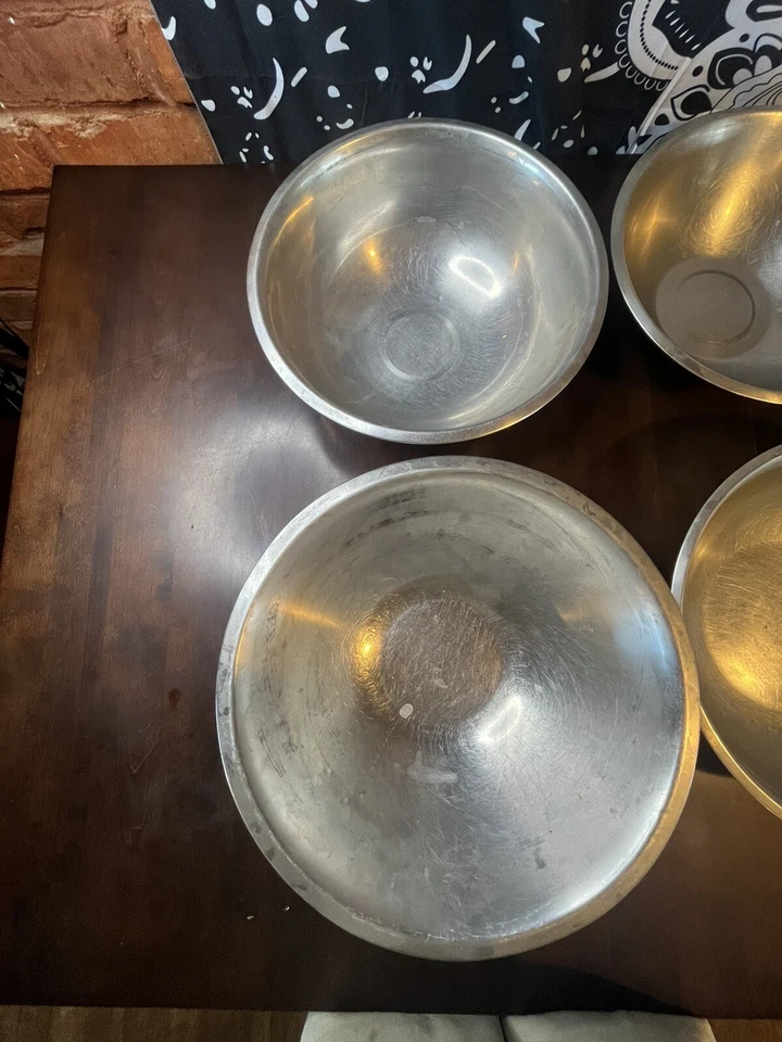 Lote de 7 cuencos de cocina de acero inoxidable - usados Foto 4 de 4