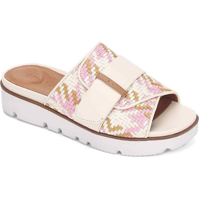 New Gentle Souls Women Lavern Strap Slide Sandals Size 5 M Rose Multi Leather