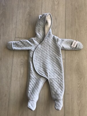 New with tag Carter's Baby Gray Winter Unisex Jumpsuit Snowsuit Size  Months