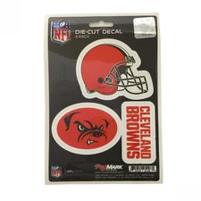 Team ProMark NFL Cleveland Browns Die-Cut Decal Sticker 3-Pack Made in U.S.A
