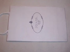 LOT OF 2 PRADA WHITE PAPER GIFT SHOPPING BAGS Milano 