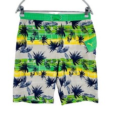 PUMA SPORTLIFESTYLE Floral Grey Activewear Shorts Size 14 Years 164 Cm