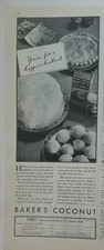 1931 Bakers coconut cake pie cookies dessert for happier husband vintage ad