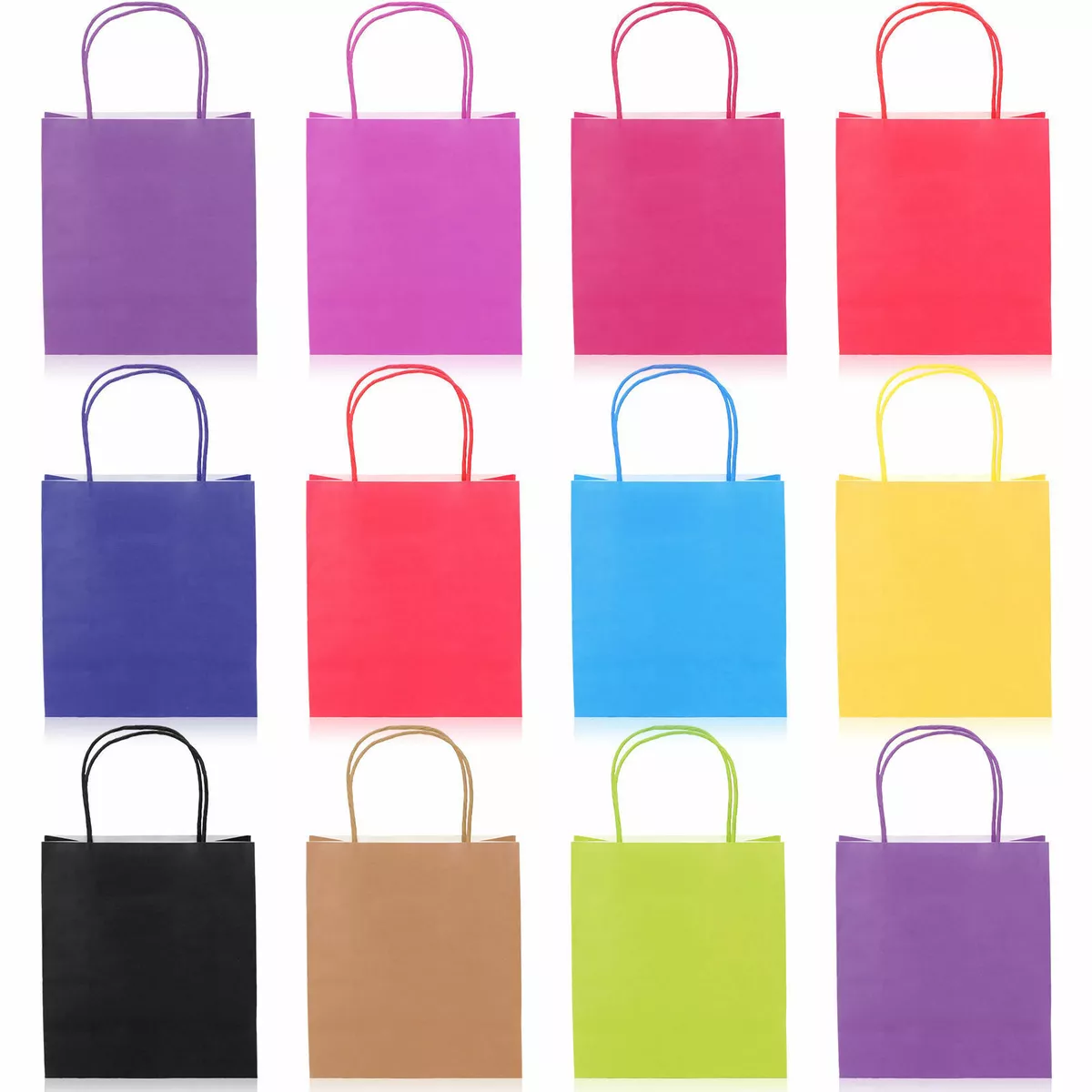 Gift Bags Kraft Paper Carrier Present Handles Wedding Birthday Bag Small 21cm