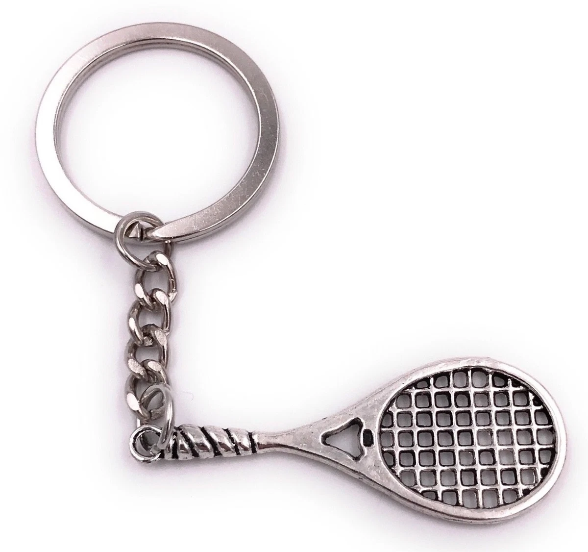 3D Tennisschläger Tennisball Blau Silberfarben Sport Tennis  Schlüsselanhänger 3D Mit Schläger \u0026 Ball - Blau/silberfarben Für Sportfans  Tennisschläger Anhänger Blau, image size:1200x1126