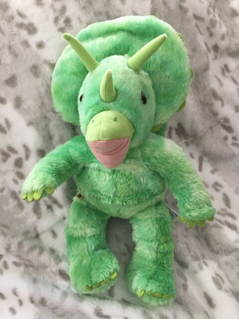 Build A Bear Green Triceratops Dinosaur 18" Plush Stuffed Animal Toy QR9793