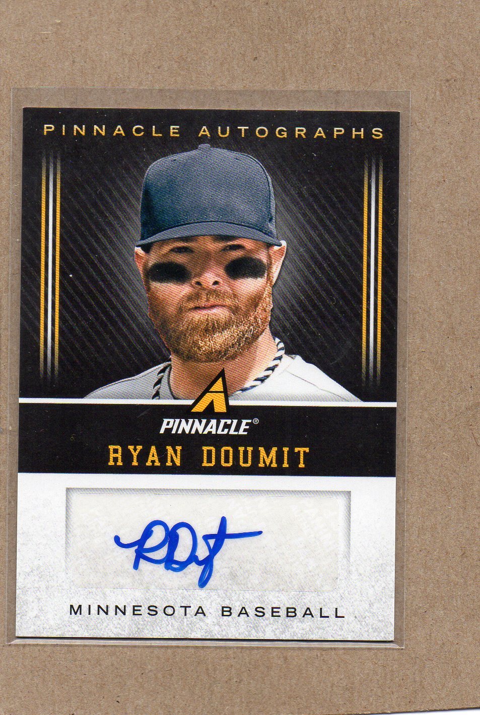 ryan doumit minnesota twins auto card 2013 pinnacle ry