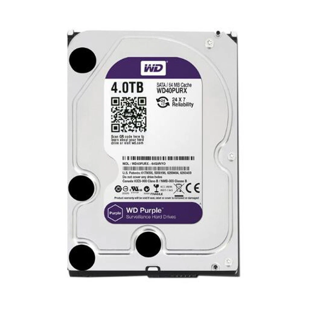 WD Purple 4TB WD40PURX 3.5インチHDD（メ3/4) FOR WD WD40PURX Purple 4TB 3.5
