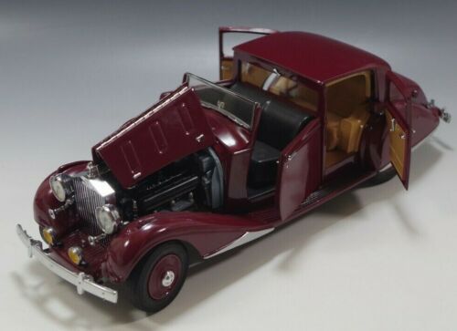 DANBURY MINT 1938 ROLLS ROYCE PHANTOM III GARNET 1:24 SCALE DIE CAST MIB #2 - Picture 9 of 10