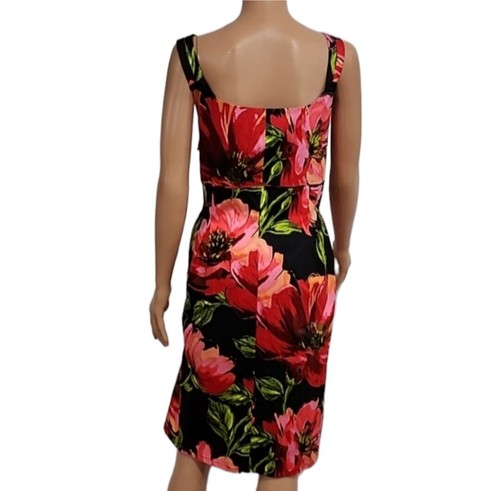 Lane Bryant Women's Plus Size 26 Sleeveless Floral Dress Black Red Pink NWT - Picture 5 of 8