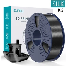 SUNLU Black PLA+ SILK 3D Printer Filament 1.75mm SILK 1KG +/-0.02mm No Bubbles