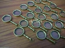 Brass Vintage Magnifier Key chain Collectible Magnifying Key Chain Lot Of 50 