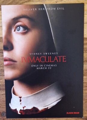 Cineworld Immaculate Sydney Sweeney Exclusive Postcard Double Sided 