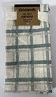 Set 4 Kirklands Cloth Dinner Napkins Sage And Ivory Striped NEW