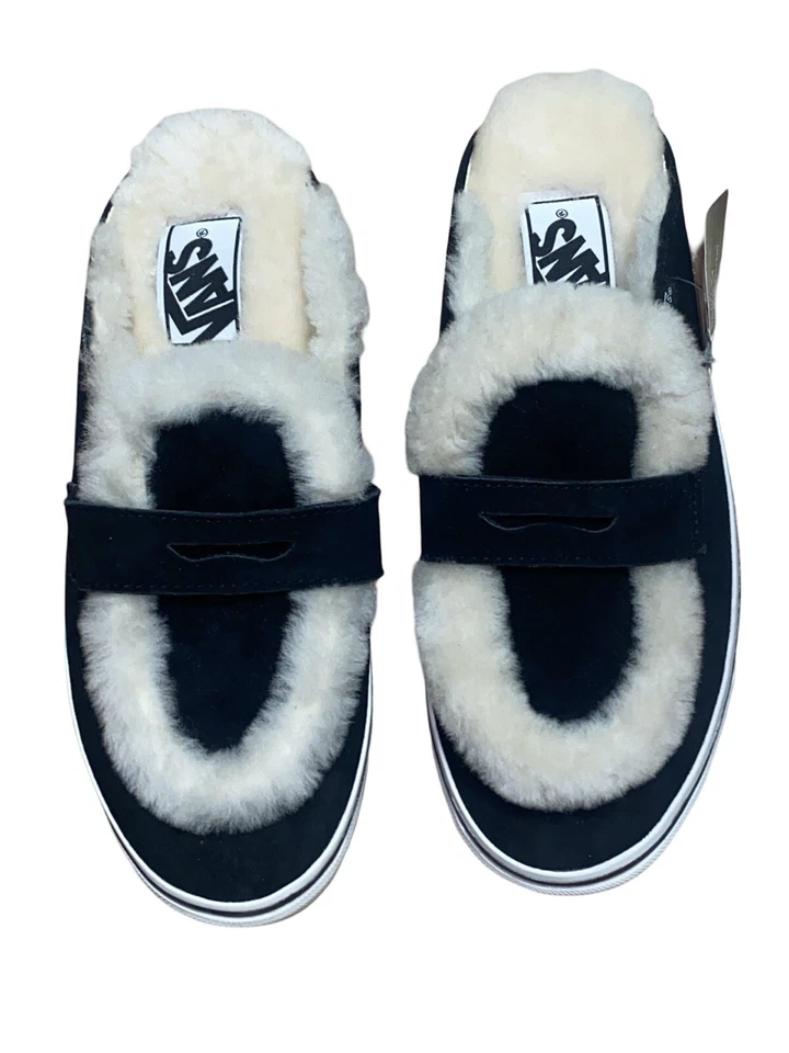 Wmn's 9.5 / Men's 8 Vans Style 53 Skateboarding Penny Loafer Mule Unisex Blk/Wht