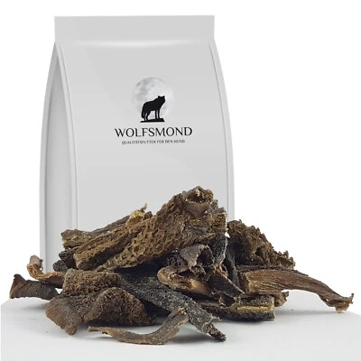 WOLFSMOND Rinderpansen 1 - 10 kg Abschnitte getrockneter Pansen wie Dörrfleisch Kausnack