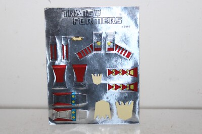 transformers g1 original vintage thrust sticker sheet