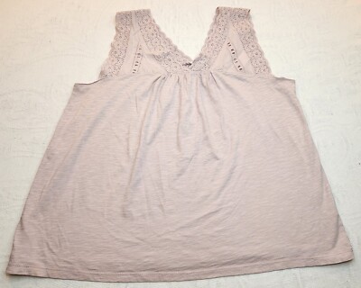 Sonoma Dusty Pink Tank Top, 100% Cotton, New w/ Tags, Women's Large