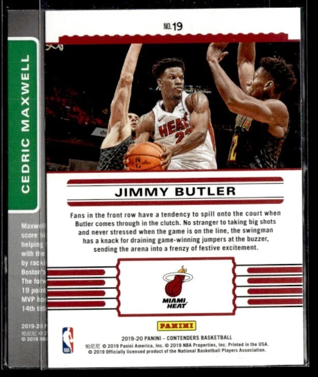 2019-20 Panini Contenders Winning Ticket #20 Cedric Maxwell  BK01R03B - Image 2 of 2