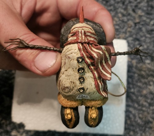 american chestnut folk art snowman flying ornament 2000 Coyne's Company AM1305 - Picture 4 of 7