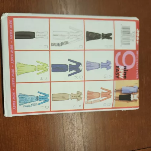 Butterick 3037 Sewing Pattern Misses 9 Sew Easy Tops & Skirts Size 8-10-12 Uncut