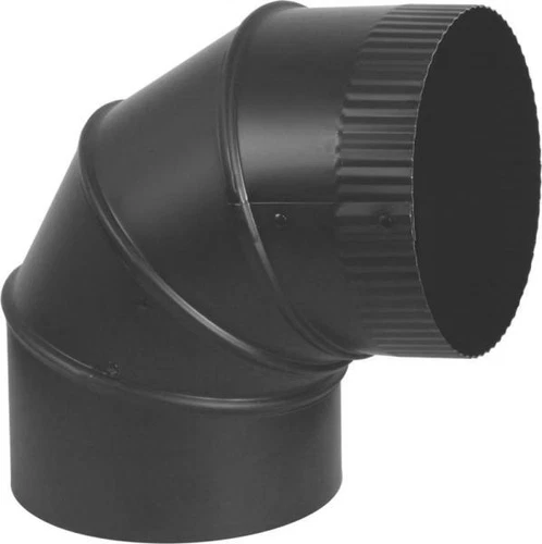 NEW IMPERIAL 5 INCH BLACK HEAVY 24 GAUGE STOVE PIPE ELBOW ADJUSTABLE 1773902