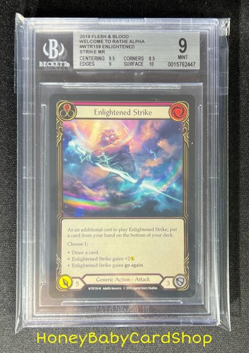 Flesh and Blood Welcome to Rathe 2019 Enlightened Strike BGS 9.0 MINT WTR Alpha - Picture 6 of 6
