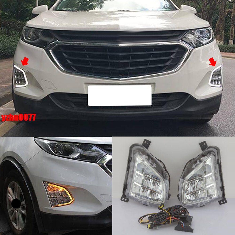 Fog Lights With Turn Signal Lamps For Chevy Equinox 2018-2021 – Left & Right Set With Wiring
