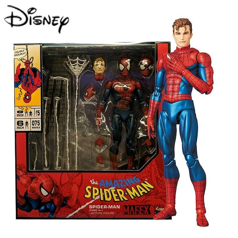 ク*.様 【新品】MAFEX スパイダーマン 075 アクションフィギュア Mafex 075 Spiderman Action Figure 16cm High Quality Spider