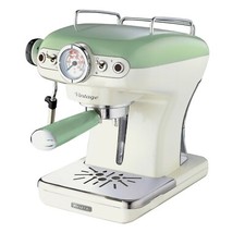 Retro Espresso Coffee Machine with Milk Frother, Vintage Green, Ariete 1389/14