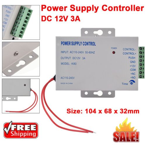 12V 3A 30W Power Supply for Door Access Control System Control Electric Lock - Afbeelding 1 van 11