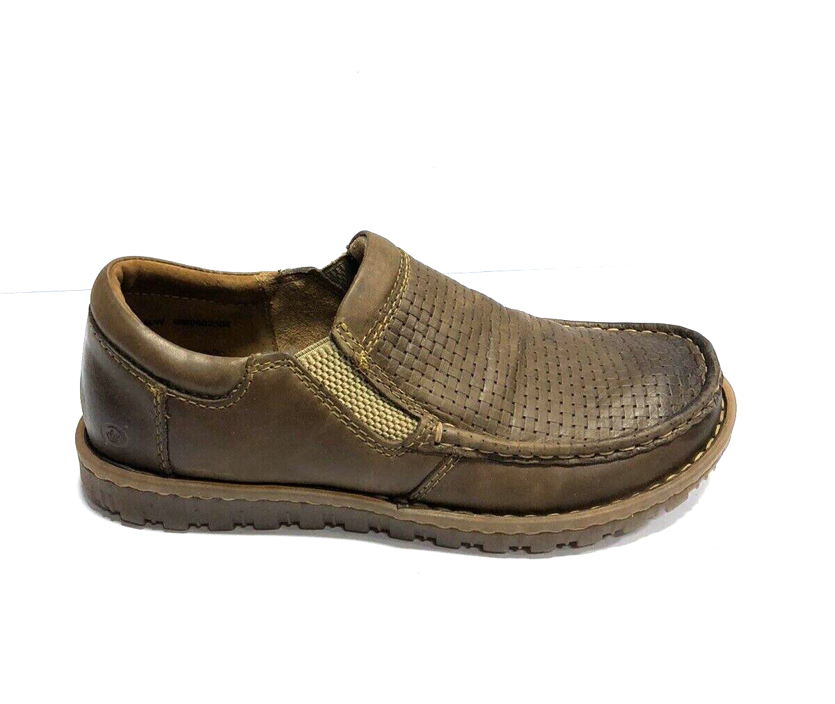 Born Mens Gudmund Slip On Loafer Brown Leather Size
