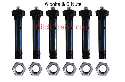 #ad 6 SIX KIT 3500# Trailer Axle Spring Shackle Grease Type Eye quot;wetquot; Bolt 9 16 x3 $20.69