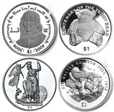 British Virgin Islands 2002/08 'Teddy Bear Britannia Mona Lisa Walter Raleigh'