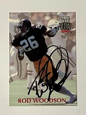 Rod Woodson Pittsburgh Steelers 1992 Pro Set Signed Football Card