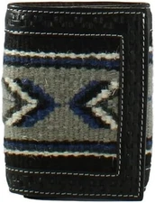 M&F Western 3D Trifold Woven Wallet - Black