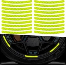 20PCS Green Reflective Wheel Stripe Stickers, Anti-Scratch Rim De Color: Green