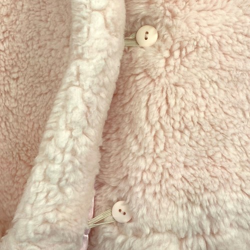 Teresa Mode Pink Faux Fur Coat Little Girls Sz 5 Satin Lined Peplum Dress Swing - Picture 10 of 12