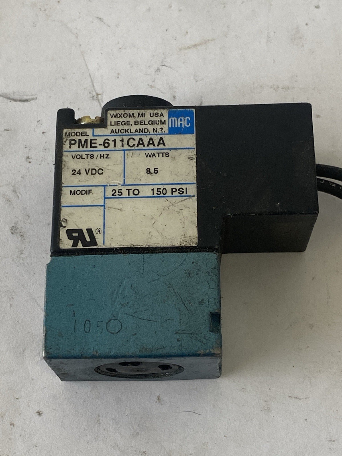 MAC Solenoid Valve PME-611CAAA 150psi 24vdc