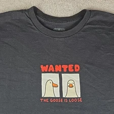 A.LAB Goose Is Loose T-Shirt Men's Large Black Funny Meme Graphic Tee